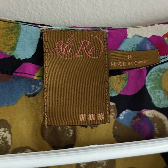 Anthropologie Silk Colorful Abstract Pattern t-shirt Dress size XS - Picture 6 of 11